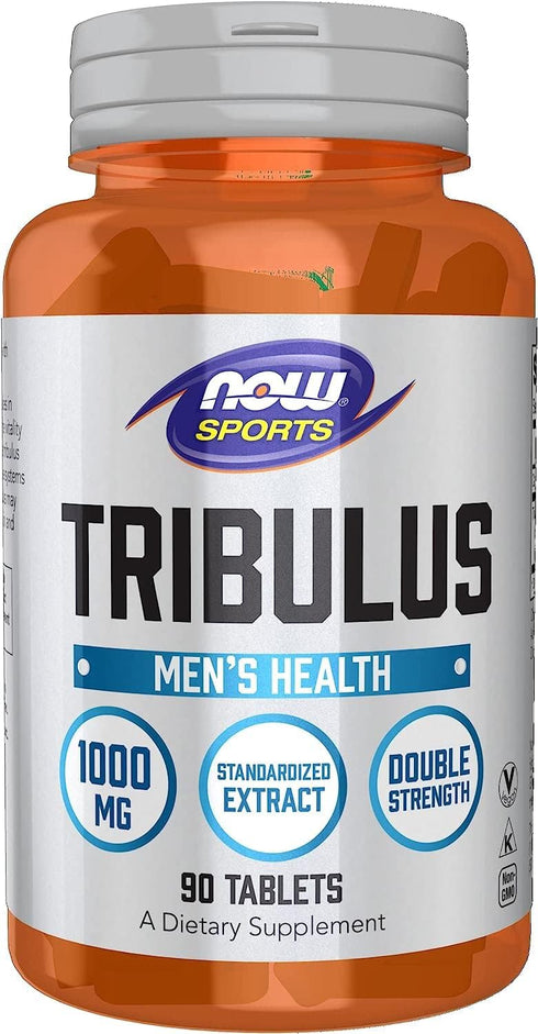 NOW Foods Tribulus (Tribulus terrestris) 1,000 mg, Double Strength Men's Health, 90 Tablets