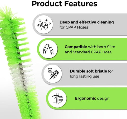 6ft CPAP Hose Brush, CPAP Cleaner for 22mm & 15mm Hoses, CPAP Supplies & Accessories for Machines
