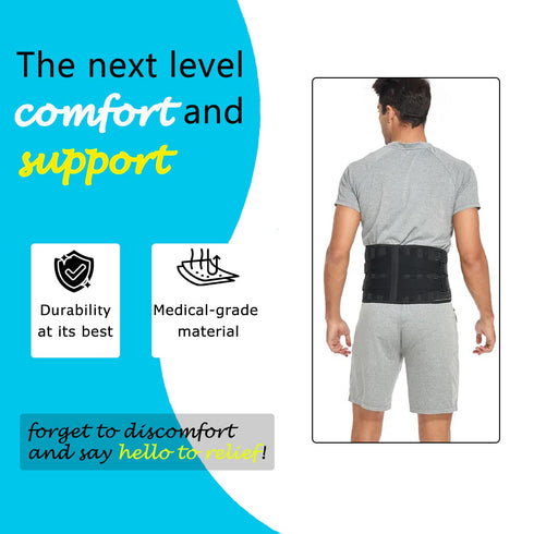 Back Brace for Lower Back Pain Relief for Women & Men - Breathable Support Belt for Sciatica, Herniated Disc with 4X