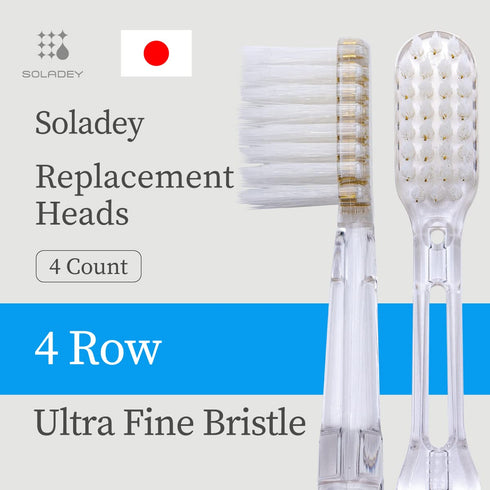 Ionic Toothbrush Replacement Brush Heads Refill, 4 Count, Ultra Fine Bristle