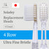 Ionic Toothbrush Replacement Brush Heads Refill, 4 Count, Ultra Fine Bristle