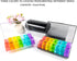 Tmeng 2 7 2 Weekly Pill Organizer Time a DayPill Dispensers Pill Box Day with One-Side Large Opening Design for Easy