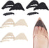 Shoe Inserts Foam Filler, 4 Pairs Adjustable Toe Inserts for Loose Shoes, Black and Beige