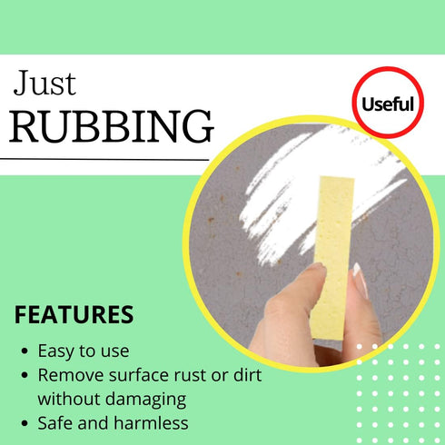 Rust Eraser for Knives, Kitchen Stoves, Wood Finish & Bicycles, Multi-Purpose Cleaning Rubber, Set of 2