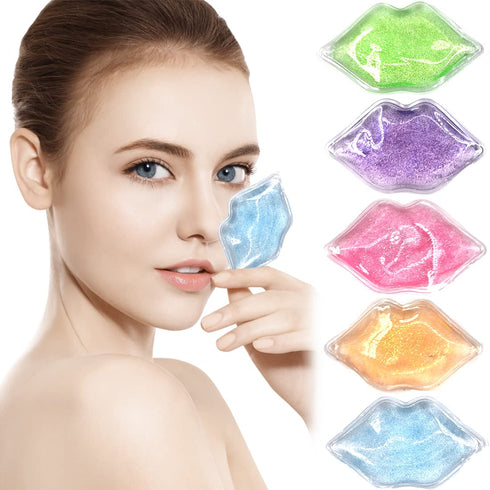 Mini Gel Ice Pack for Injuries, Lip and Eye Care, Hot and Cold Compress, Reduce Pain and Swelling