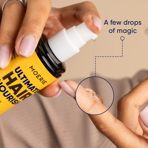 Moerie Ultimate Hair Oil for frizzy, dry and damaged Hair - Deeply Nourishing Rejuvenation - With Vitamin E, Jojoba