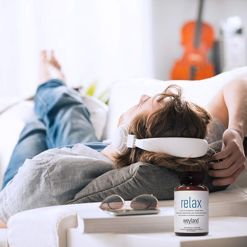 Relax Natural Sleep Aid - 30 Vegetarian Capsules with GABA, L-Theanine, Valerian Root, 5-HTP, Lemon Balm
