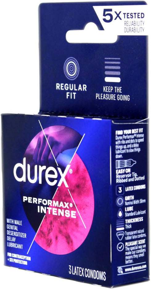 Paradise Marketing 3 Count Durex Performance Intense Condom - Box