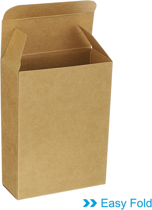 PATIKIL 3.8x2.8x1.2 Paper Soap Box, 40 Pack Homemade Soap Boxes for Birthday Christmas DIY Craft, Brown