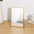 LONGSHENG Gold Vanity Makeup Mirror, Rectangle Table Desk Countertop Mirror for Bathroom Home Decor