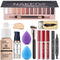 All in One Makeup Kit For Girls - 12 Colors Naked Eyeshadow Palette, Nude Foundation, Makeup Brush, Eyebrow Soap Kit.