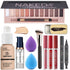 All in One Makeup Kit For Girls - 12 Colors Naked Eyeshadow Palette, Nude Foundation, Makeup Brush, Eyebrow Soap Kit.