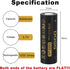 3.7 Volt 21700 Rechargeable Battery 5000mAh 2 Pack Large Capacity for LED Flashlight, Headlamps