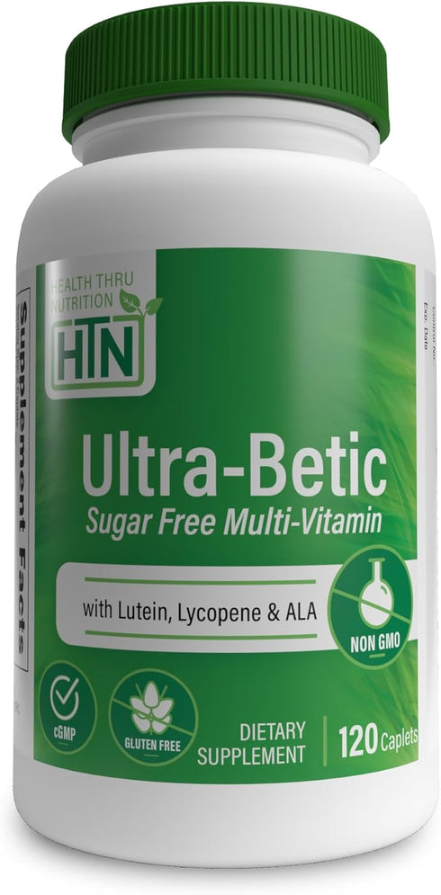 Health Thru Nutrition Ultra-Betic Multivitamin - 120 Count for Nerve, Vision, Energy Support