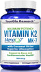 Vitamin K2 MK7 (MenaQ7) 100 mcg with Coconut Oil - Dietary Health Supplement, 120 Vegan Liquid Capsules