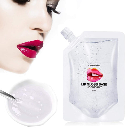 Transparent Lip Gloss, Moisturize Lip Gloss Base Oil for DIY Handmade Lip Balms, 1.69Fl.Oz