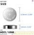 PoundMax 10 AG13 LR44 1.5 x V Alkaline Button Cell Battery