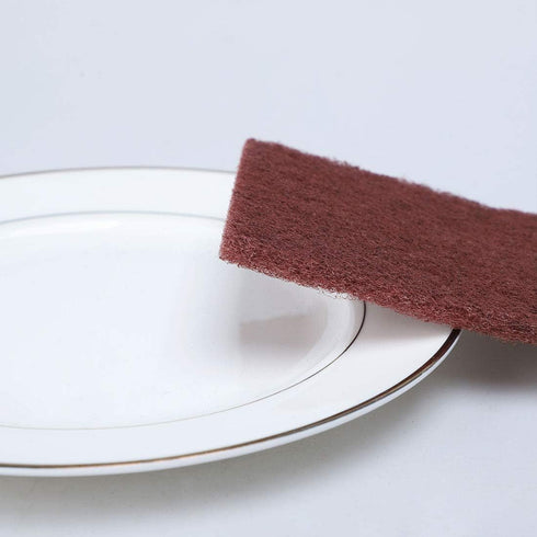 uxcell 20pcs Non-Scratch Scouring Pad Sponge Scrub Pads, 6"x4" for Kitchen Scouring, Brown
