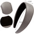 LONEEDY Padded Leather Hard Headband for Women, 1.7 Inch, White