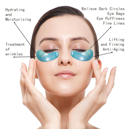 Under Eye Patches for Puffy Eyes, 10 Pairs Gel Pads for Dark Circles, Hyaluronic Acid Eye Pads for Anti Aging