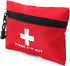 Red First Aid Bag, Empty Waterproof Pouch for First Aid Kits, Mini for Hiking, Camping, Travel (Red, 6x4.3 Inch)