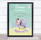 The Card Zoo New Baby Birth Details New-Born Nursery Christening Zebra Keepsake Gift Print
