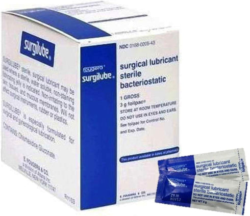 Pretrada Surgilube Lubricating Jelly, 3gm Foil Packs, 144/Bx