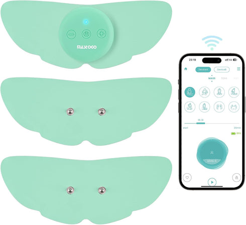 Wireless Tens Unit Muscle Stimulator for Pain Relief, APP Controlled Bluetooth TENS & EMS, 26 Modes, 25 Intensity