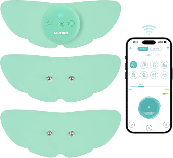 Wireless Tens Unit Muscle Stimulator for Pain Relief, APP Controlled Bluetooth TENS & EMS, 26 Modes, 25 Intensity