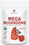 VELOTO Organic Mega Mushroom Powder Blend,10 in 1 Complex Mushroom Extract Powder Herbal