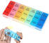 Wopanxye 3 7-Day Weekly Pill Organizer, Times a Day, Pill Box, Portable Travel Prescription Pill Case Dispenser