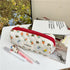 Kawaii Makeup Bag, Cute Floral Storage Organizer with Handle, Aesthetic Cartoon Zipper Toiletry Bag
