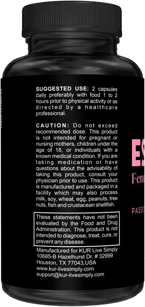 Esposa Female Libido Booster for Women – Natural Enhancement Pills with Horny Goat Weed, 60 Capsules
