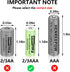 Henreepow Ni-MH 2/3AAA 1.2V 400mAh Rechargeable Batteries, 12 Pack for Solar Lights