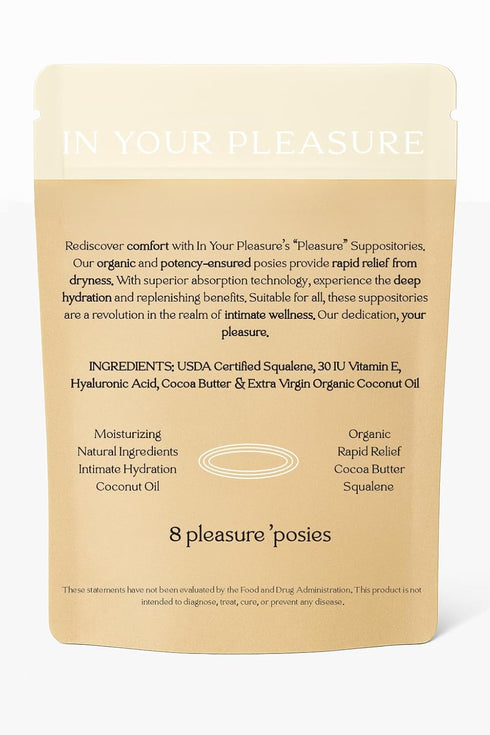 Vaginal Moisturizer Suppositories | Hydration Formula with Hyaluronic Acid, Squalene, Vitamin E, Cocoa Butter & Coconut
