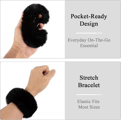 QCWN (Style2) Hair Pulling Fidget Cube for Trichotillomania Relief Retractable Plush Sensory Tool Simulates Hair
