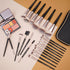 MAGEFY 22 Pcs Professional Premium Synthetic Makeup Brush Set with Case (Blackgold)