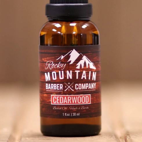 Rocky Mountain Barber Company Men’s Cedarwood Beard Oil - Grapeseed, Coconut, Argan Oil