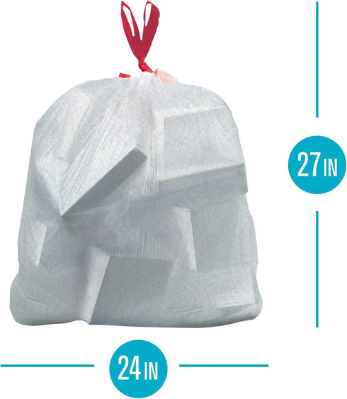 Highmark Low-Density Trash Bags, Coreless Roll, 13 Gallons, 24in. x 27 3/8in., Box Of 38, DP782973