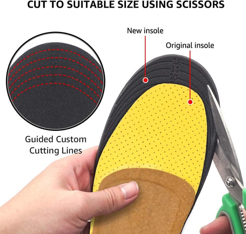 Dr. Foot's Arch Support Insoles for Relief from Plantar Fasciitis, Metatarsal and Heel Pain, Medium Size (Women's