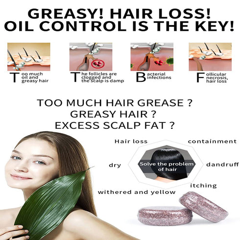 Solid Shampoo Bar for Natural Darkening, Hair Loss Treatment & Regrowth for Men & Women