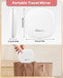 wobsion Travel Mirror with Light, Rechargeable 1x/10x Compact Dimmable Pocket Mirror, 4inch Travel Size (White)