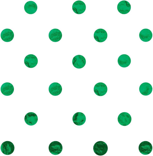 Jillson Roberts Hot Stamped Tissue Available in 5 Colors, Metallic Green Dots, 24-Sheet Count