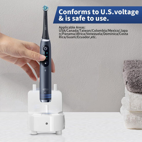 Wall Charger Base for Oral-B Braun Electric Toothbrush, Wall Mounted Adapter Power Replacement Holder