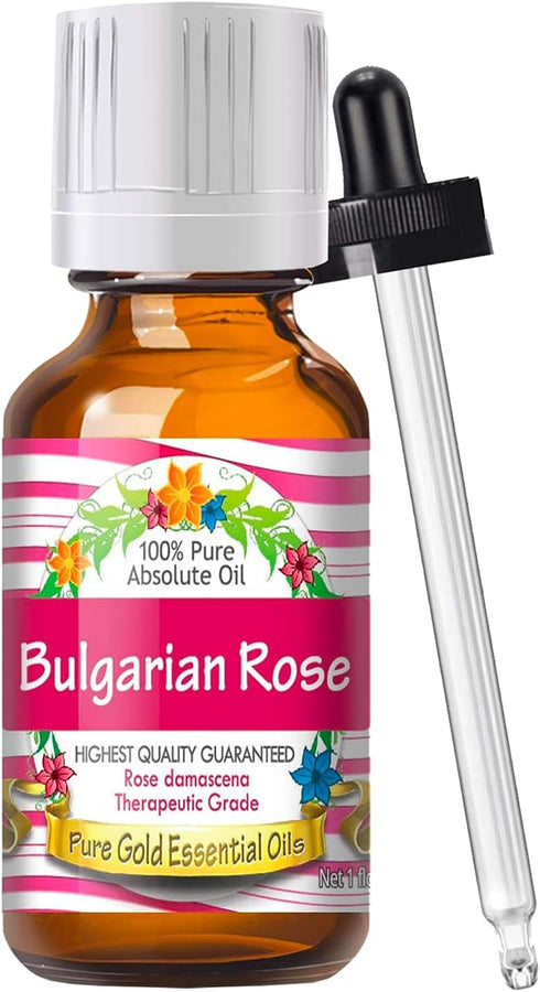 Pure Gold Essential Oils Rose Absolute (Bulgarian) - 1 Fluid Ounce