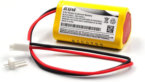 (2-Pack) 3.6V 800mAh CUSTOM-142 NICD Battery Pack Replacement for Chloride Interstate Sonnenschein