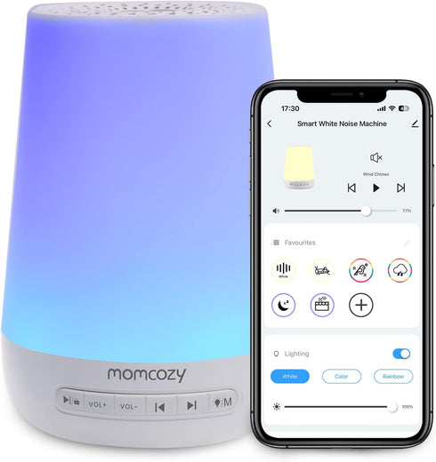 Baby Sound Machine, Momcozy White Noise Machine for Baby Sleeping with Night