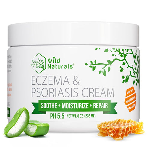 Wild Naturals Eczema & Psoriasis Cream for Dry, Itchy Skin Eczema Relief