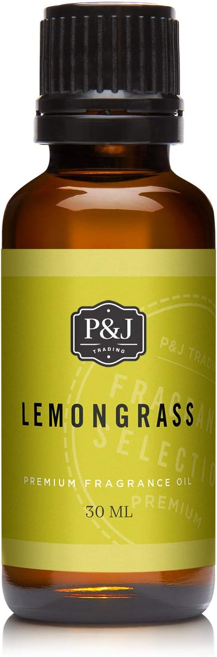 P&J Fragrance Oil Lemongrass 30ml - Fresh Scent for Candle Scents, Soap Making, Diffuser Oil