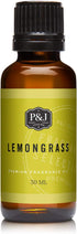 P&J Fragrance Oil Lemongrass 30ml - Fresh Scent for Candle Scents, Soap Making, Diffuser Oil